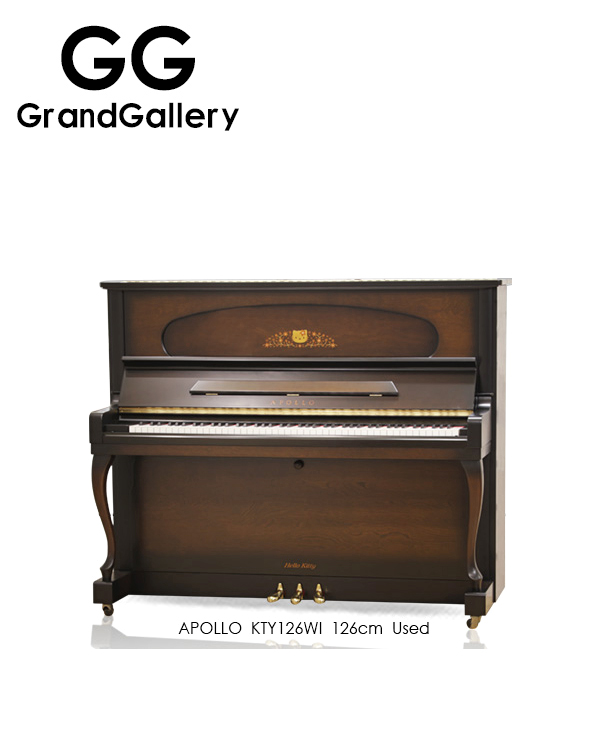 APOLLO/阿波罗KTY126WI 木纹色带弱音装置立式钢琴1999年造