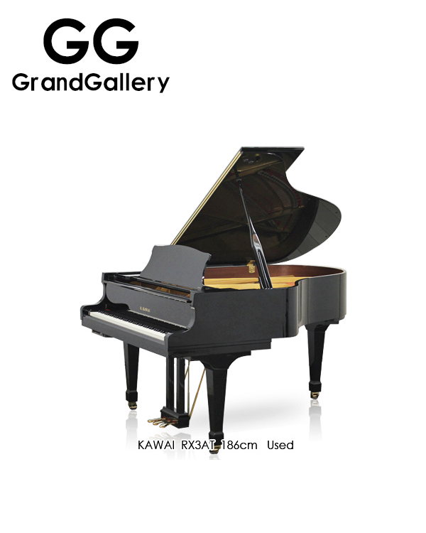 日本进口KAWAI/卡瓦伊RX3AT黑色三角钢琴性价比高 2004年好钢琴