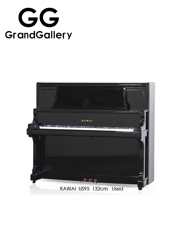 日本进口KAWAI/卡瓦伊 US95黑色立式钢琴性价比高 1985年家用琴