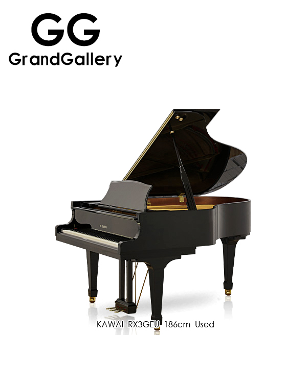 日本进口KAWAI/卡瓦伊RX3GEU黑色三角钢琴性价比高 2004年家用琴