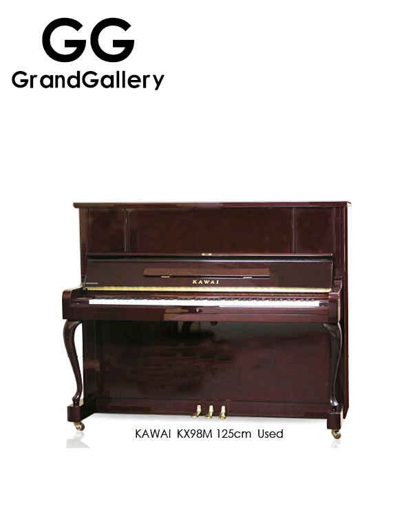 日本进口KAWAI/卡瓦伊 KX98M酒红色立式钢琴性价比高 2004年钢琴