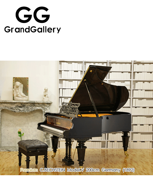 BECHSTEIN/贝希斯坦 Model.V德国高端艺术花纹三角钢琴 1892年钢琴